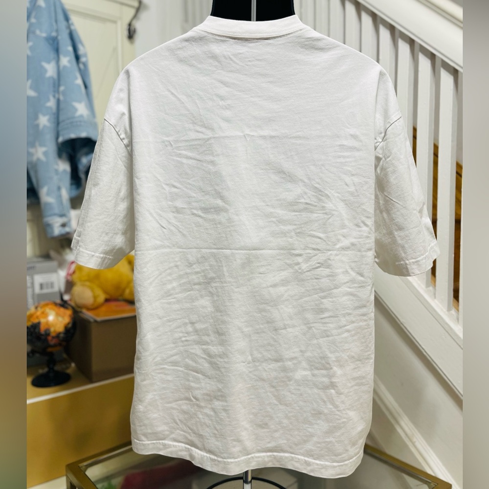 EUC Unisex Balenciaga BB Logo Embroidered Oversized Jersey Tee 100% Cotton White - Picture 8 of 13